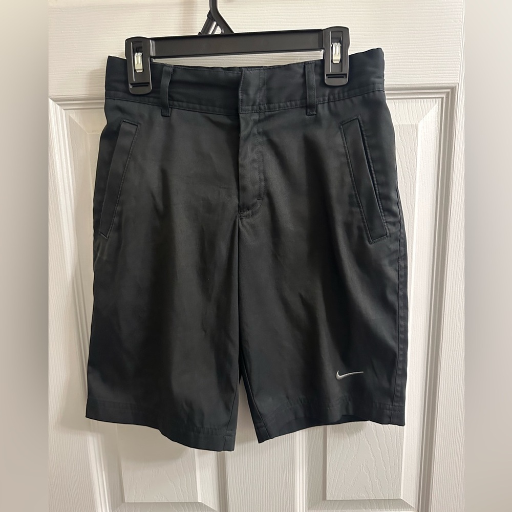 Nike Golf Dri-fit Youth Boys Black Shorts Size Small Adjustable Waist